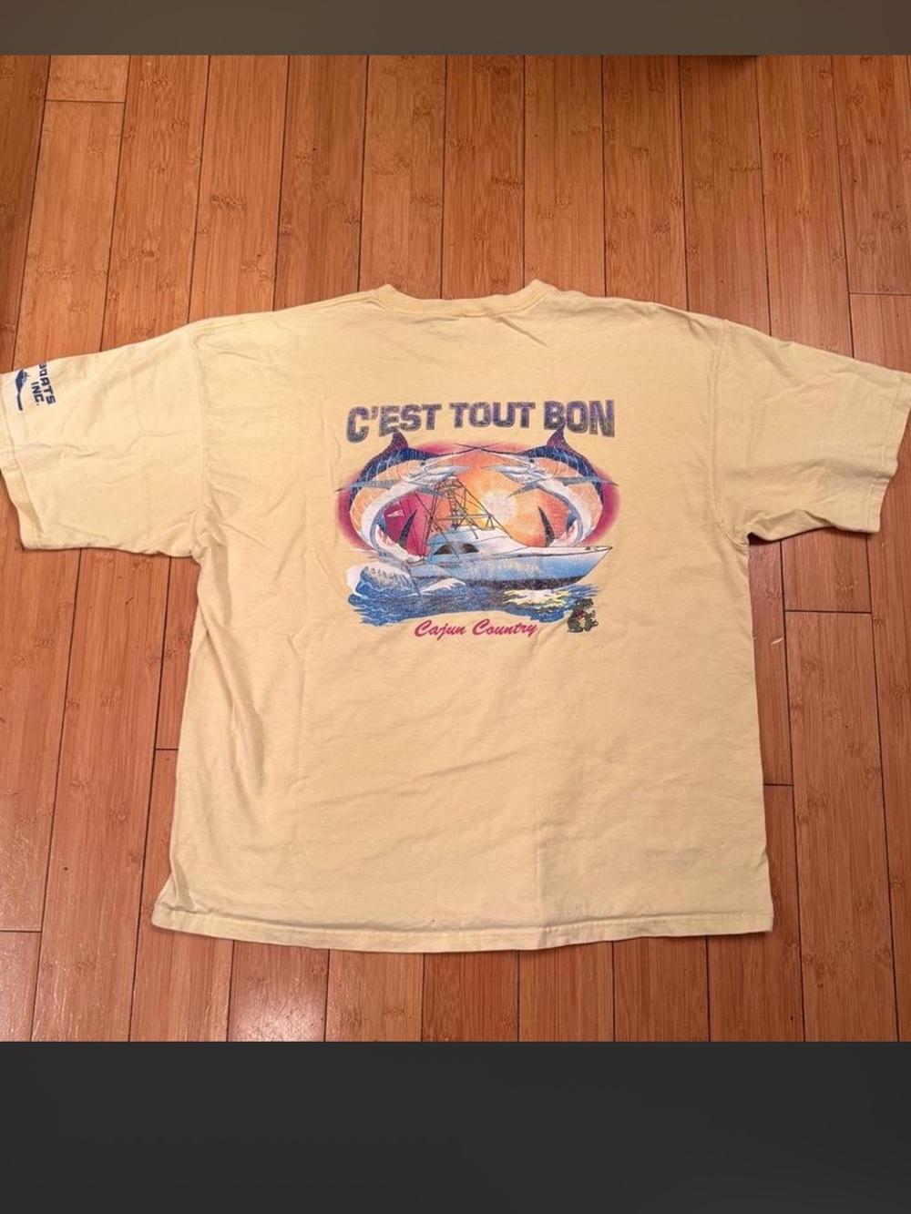 Vintage 1990’s “C’est Tout Bon” Cajun Country fishing tee, size 2XL